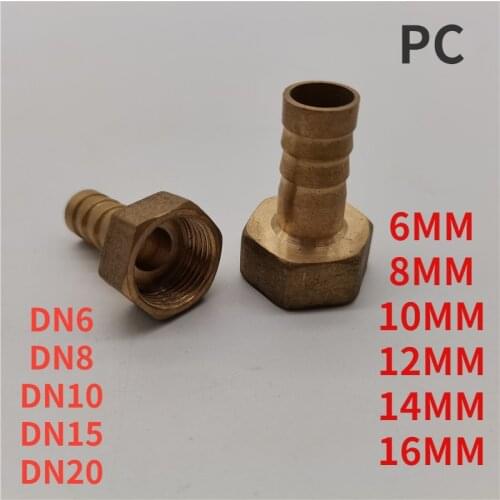 1pcs 1/8 "1/4" 1/2 "3/8" BSP Female Copper Connector Pagoda Type Brass Hose Connector 4mm-19mm Barb Tail Connector Adapter