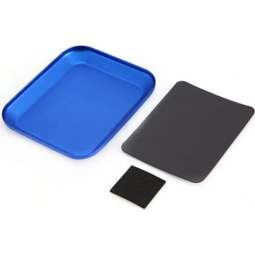 Aluminum Alloy Screw Tray With Magnetic Storage Tray For RC Model Disk Model Crawler Tool Screw Plate