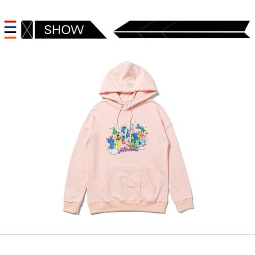 VETEMENTS Vogue vetements Hoodie VTM Vermont Unicorn Print Pink Hoodie for men and women
