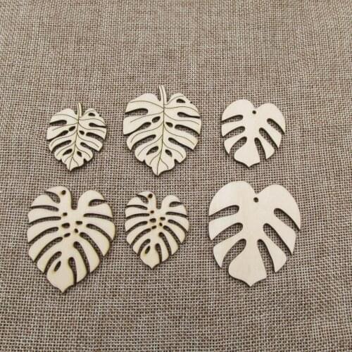 Unfinished Wood Monstera Leaf Shapes Monstera Wooden Pin Blanks For DIY Jewelry Earrings Paint