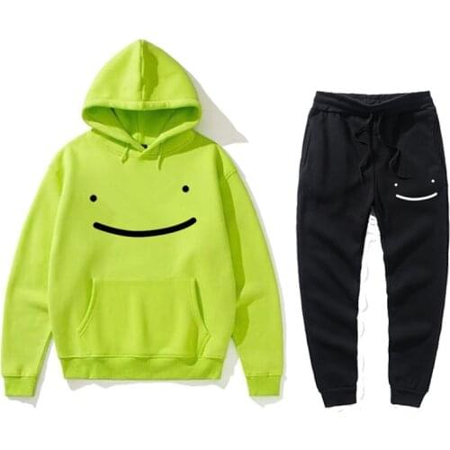 2021 new mens Dream Merch sports pullover fleece hoodie + sweatpants jogging track suit mens and womens hooded sweater suit