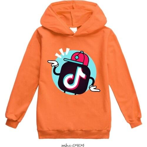 Tik Tok New Kids Pullover Baby Boys Girls Cartoon printing Hoodies Tracksuit Children Clothing Cute Sweatshirts