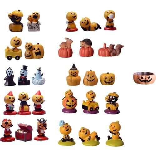 Adorable Halloween Mini Doll Decor Fairy Garden Moss Miniature Micro Landscape Figurine Car Dollhouse Party Favors