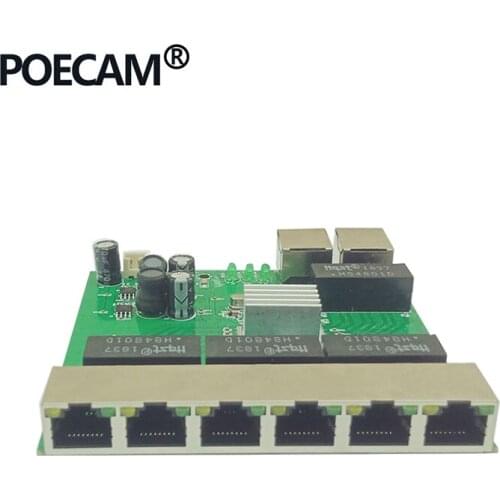 OEM/ODM 8 Port Gigabit switch product module PL-GS3008DR-J1 1000Mbps UTP port RJ45 with LED display main chip heatsink