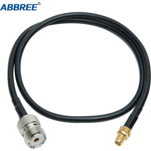 ABBREE Ham Radio Antenna Adapter RG58 Coaxial Jumper Cable to UHF SO239 Female for Baofeng UV-S9 PLUS UV-5R UV-82 BF-888S