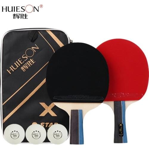 Professional 3-Star Table Tennis Racket Training 5-Layer Wood Board PING PONG Racket Short Long Handle Racquet Sports For Novice