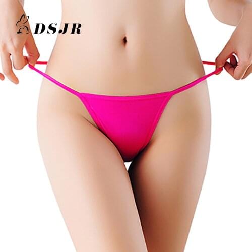 DSJR G-string Panties Nylon Womens Underwear Sexy Panties Female Underpants Thong Solid Color Pantys Lingerie S-L Design Prono