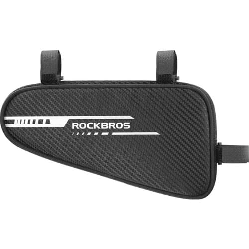 ROCKBROS Bike Frame Storage Bag Waterproof Cycling Reflective 1.2L Triple-cornered Handlebar Top Tube Bag for MTB Road Bicycle