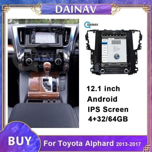 Telsa Style Android Car Multimedia DVD Player GPS Navigation For Toyota Alphard 2013 2014 2015 2016 2017 Car Audio Radio Stereo