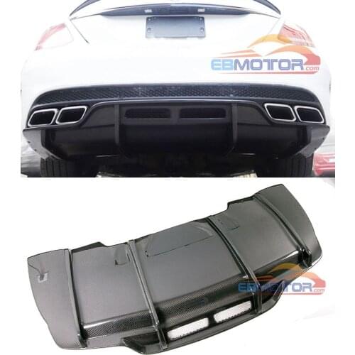 Real Carbon Fiber Rear Diffuser For Benz W205 C-Class C63/s AMG Sedan 2015UP M128