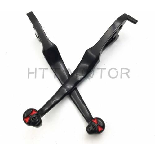 Aftermarket free shipping motorcycle parts Black Brake Clutch Skull Hand Levers Fit for Suzuki Intruder 800 1400 1500