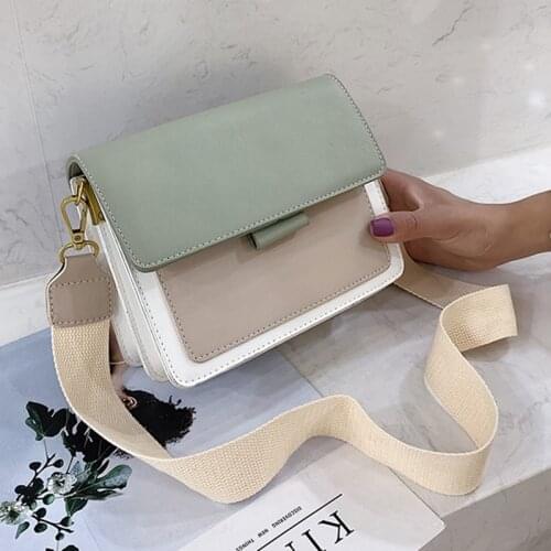 2021 New Fashion Mini PU Leather Crossbody Bags for Women Khaki Chain Shoulder Messenger Purses Lady Trend Travel Handbags