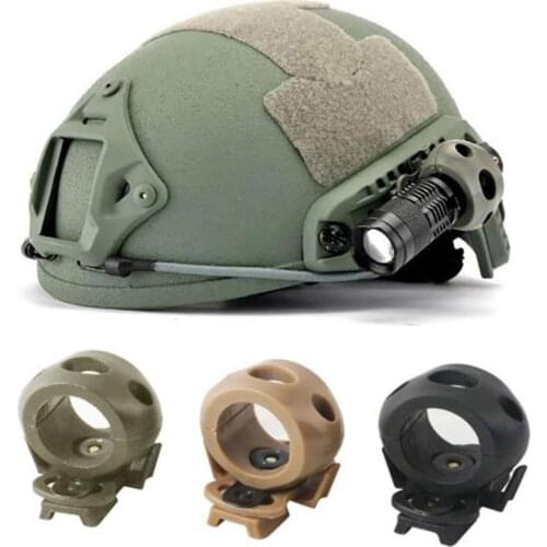 1PCS20mm Helmet Special Lighting Flashlight Support Tactical Helmet Clamp Adaptor Outdoor Sports Cycling Headlight Holder
