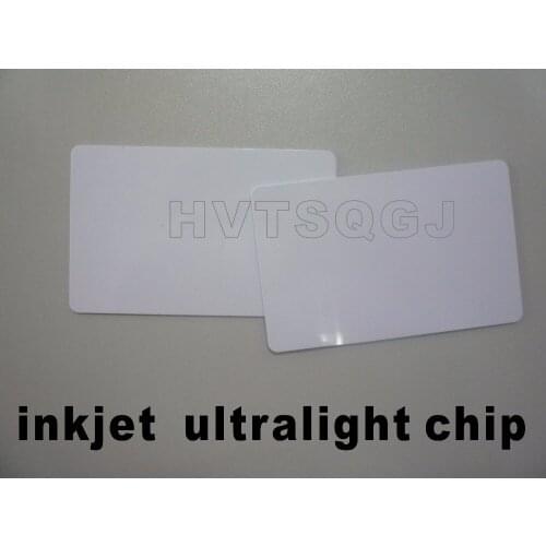 100pcs Promotional price RFID 13.56Mhz inkjet pvc cards with ultralight chip