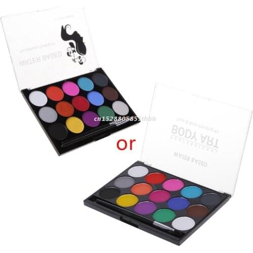 15 Colors Body Paint Makeup Facial Painting Water Ink Oil Graffiti With Brush