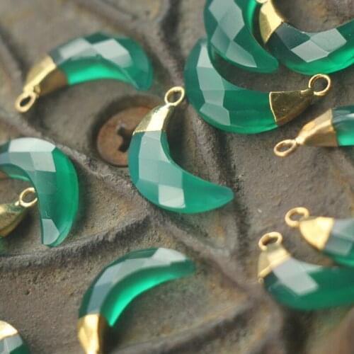 2pcs 925 Sterling Silver,GREEN ONYX Faceted Cushion Shape ,18.0X4.0mmmm