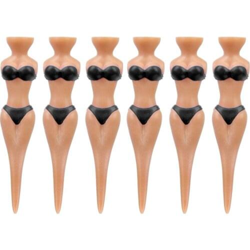 6pcs Novelty Bikini Lady Girl Golf Tees Divot Tools
