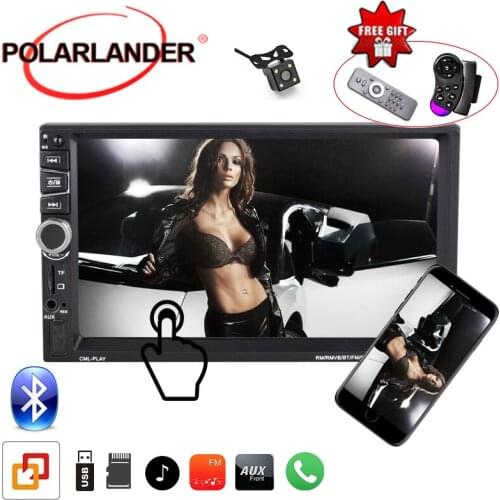 7''2Din Car Radio FM/TF/USB/AUX Bluetooth MP5 Stereo Mirror Link for Android GPS
