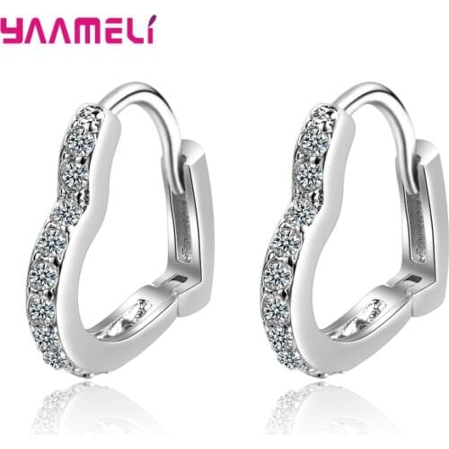 Top Sale 925 Sterling Silver Round Heart Smiling Face Personality Small Hoop Earrings for Women oorbellen
