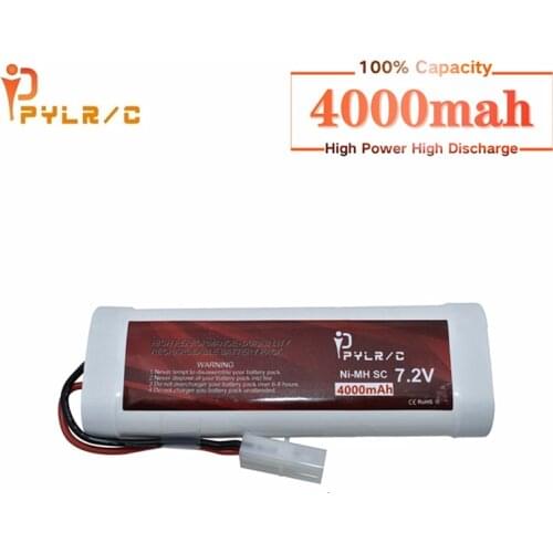 7.2V Battery 4000mAh SC*6 Cells Ni-MH Battery Pack with Tamiya Discharge Connector Kep-2p Plug for RC Racing Cars Boats Aircraft