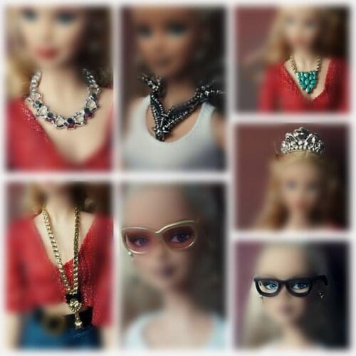 Dolls Accessories For Licca Doll For Barbie Doll For 1/6 Doll House Kids Toy Party Backpack bag Bracelet necklace parts no doll