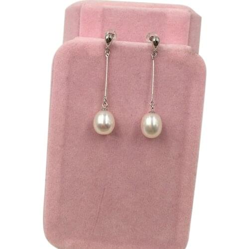 Free shipping,nature freshwater pearl 925 silver thread earring,fashion newest design wholesale price