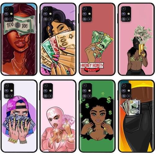 Afro Girls Black Women Art For Samsung Note 20 10 8 9 M02 M31 S M60S M40 M30 M21 M20 M10S F62 M01 Ultra Pro Plus Phone Case