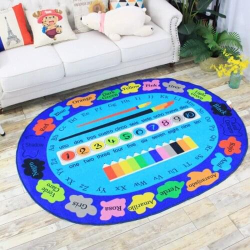 Baby Crawling Mat Carpet Early Education Puzzle Zodiac Cartoon Alphanumeric Large Round Baby Crawling Mat