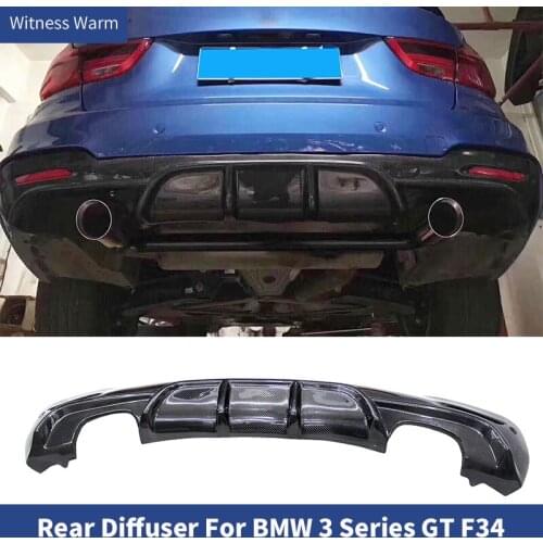 Carbon Fiber Rear Bumper Diffuser Lip for BMW 3 Series GT F34 M Sport Bumper 4-Door 2014-2017