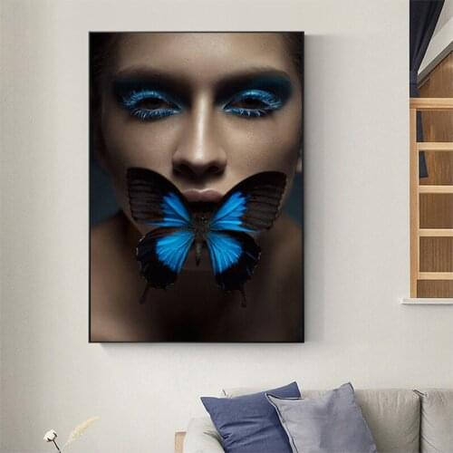 Diy Diamond Painting Modern Portrait Art Butterfly Woman Full Square Round Rhinestone Of Picture Mosaic Valentines GiftsZP-4067