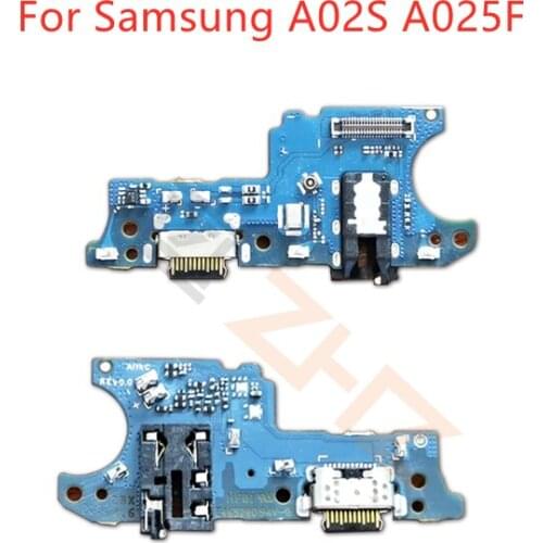 For Samsung A02S A025F USB Charger Port Dock Connector PCB Board Ribbon Flex Cable + Headphone Jack Audio Earphone repair Parts