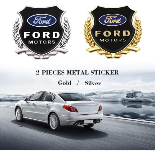 2PCS Car Styling Emblem Metal Car Side Door Badge Side Decorative Stickers For Fords Focus 2 3 1 MK2 MK3 MK1 Fusion Accessories