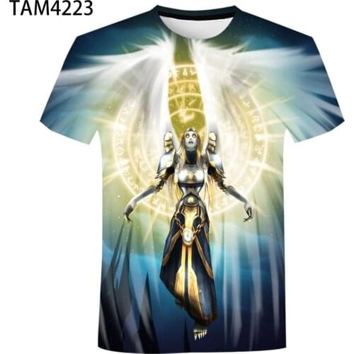 2021 Summer Mens Womens Fashion T-Shirt New Game Anime World of Warcraft 3D Print Cool Childrens Short Sleeve Oversized Top
