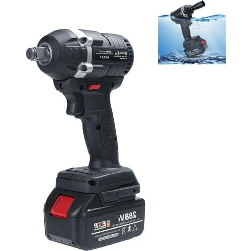 110-240V 630N.m 288VF Cordless Electric Impact Wrench Electric Wrench Brush with 1x Li-ion Battery Tools