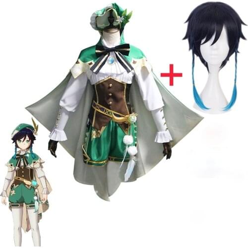 Genshin Impact Barbatos Full Cosplay Costume Halloween Carnival Clothes Including Gloves Socks