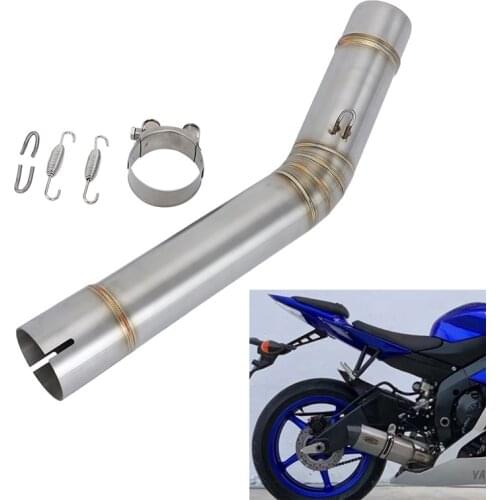 Motorcycle Exhaust Muffler Middle Pipe Link Escape Enhanced Air Pressure Slip-on for Yamaha YZFR6 YZF R6 YZF-R6 1998 - 2005 2004