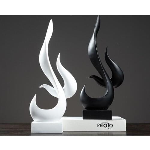 [HHT] Nordic Abstract Simple Flame Statue Creative Living Room Home Decoration TV Cabinet Wine Cabinet Entrance Countertop Decor