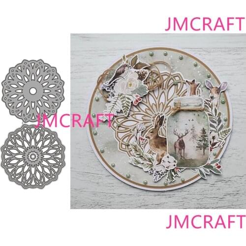 JMCRAFT 2021 New Two Beautiful Snowflakes #2 Metal Cutting Dies DIY Scrapbook Handmade Paper Craft Metal Steel Template Dies
