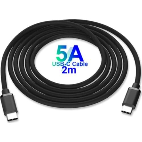 WOTOBE C To C Power Line cable 5A/3A(2m) High Durability, for USB Type-C Samsung iPad Pro 2018 Pixel Nexus 6P Matebook MacBook
