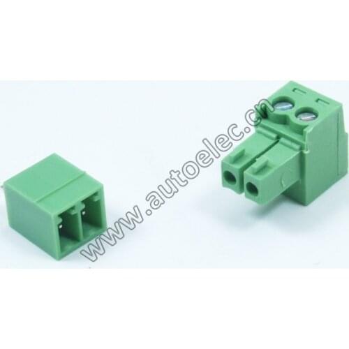 100sets male and female 2Poles Pitch 3.5mm PCB Terminal Blocks Connector EMCV 1911020 straight pin for PHOENIX Tyco Weidmuller