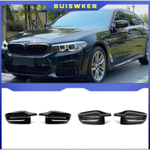 2p Bright Black Side Wing Rearview Mirror cover caps for BMW 3 Series G20 G21 G28 320d 330e 330i 340i 2019-2022 M4 style LHD RHD