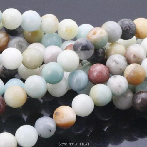 Amazonite round green blurry ound 4-14mm 15" for DIY jewelry making loose beads FPPJ wholesale beads nature gem stone