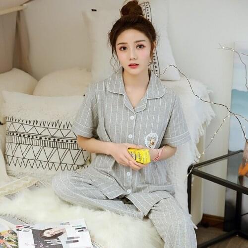 Summer Thin Cotton Maternity Nursing Sleepwear Short Sleeve Loose Breastfeeding Pajamas Plus Size Breast Feeding Nightwear