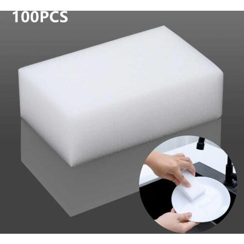 100/40/20/10Pcs White Melamine Sponge Magic Sponge Eraser for Kitchen Office Bathroom Clean Accessory Dish Cleaning Nano