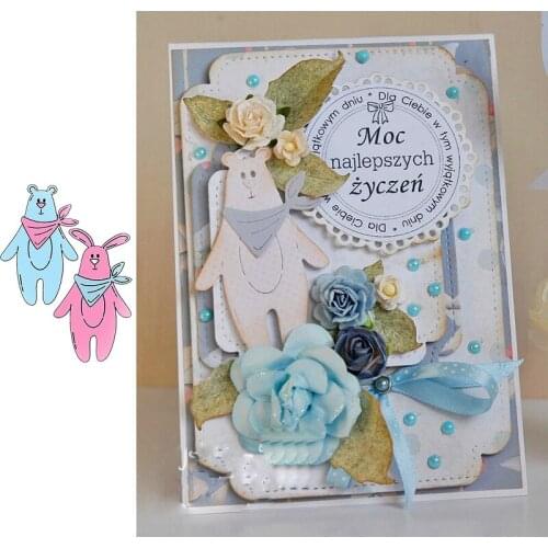 Metal Cutting Dies Animal Teddy Bear An New 2019 Stencils for DIY Scrapbooking Album Stamp Card Embossing Die Cut