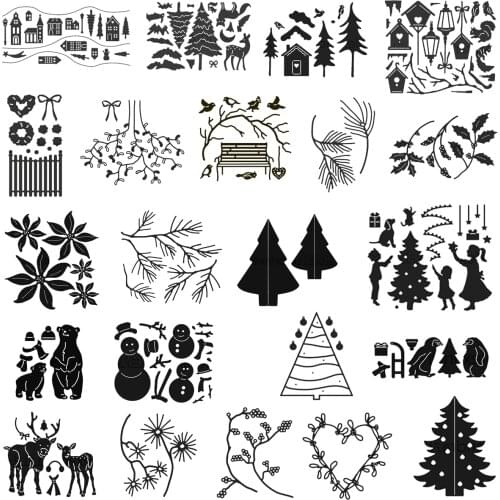 Mmao Crafts Metal Steel Cutting Dies New Christmas decoration Stencil For DIY Scrapbooking Paper/photo Cards Embossing Dies