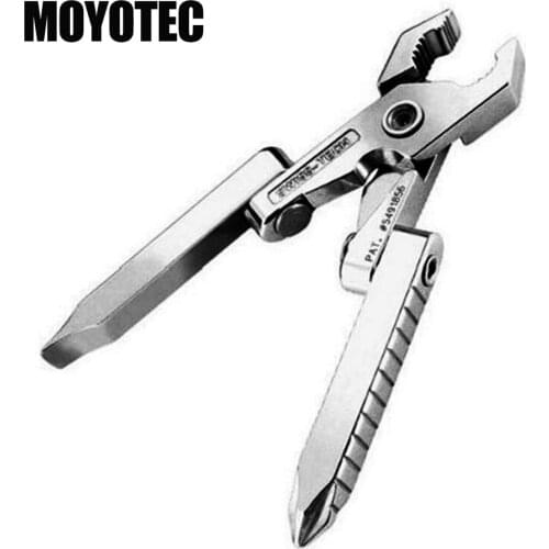 MOYOTEC Multifunctional Mini Pliers/ Stainless Steel Tool Set/Key Buckle/Foldable Design Keychain Hiking Camping