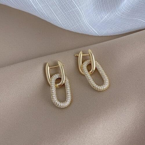 Fashion Elegant Simple Metallic Online Celebrity Retro Non-mainstream Ear Stud GIRLS Gift Party WOMENS Jewelry Earrings 2021