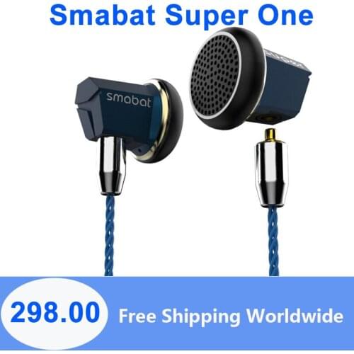 Smabat Super one Earphone Biocomposite Diaphragm 15.4mm Earbuds The Second Generation Labyrinth Space Acoustics Headphones
