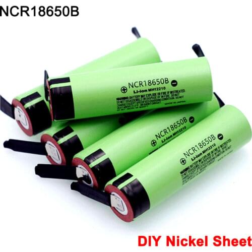New NCR18650B 3400mah 3.7V 18650 Lithium Rechargeable Battery + DIY nickel piece